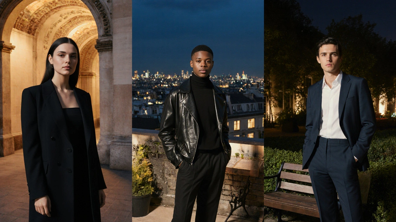 Three distinct companions in Paris 9 represent elegance, modern style, and professionalism in urban settings.